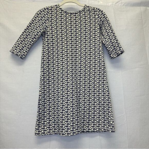 Vineyard Vines Girls’ Medium 10-12 Dress - Navy Blue Whale Print - Picture 2 of 11